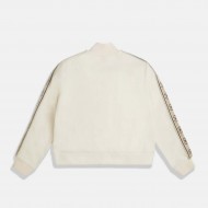 Бежов суитшърт с цип Guess за момиче