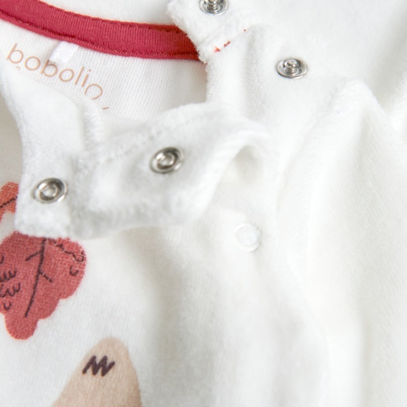 Boboli Бял ромпър "Гъбка"