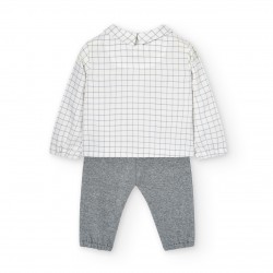 Boboli Сив комплект от 2 части за бебе момче 