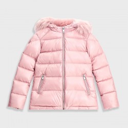 GUESS Зимно розово яке с качулка за момиче 
