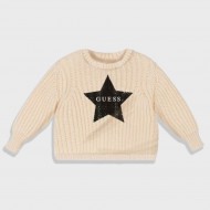 GUESS Пуловер в бежово "STAR" за момиче 