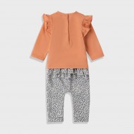 iDO Mini Сет от две части в сиво и оранжево за момиче 