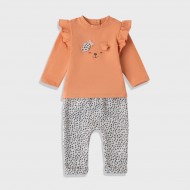 iDO Mini Сет от две части в сиво и оранжево за момиче 