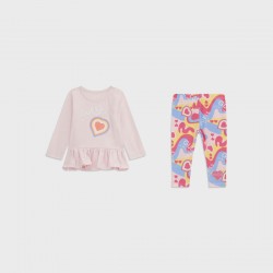 GUESS Комплект 2 части "PINK LOVE" за бебе момиче 