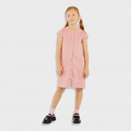 GUESS Розова велурена рокля за момиче 