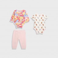 GUESS Комплект 3 части "ACTIVE BEAR" за бебе момиче 