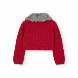 BOBOLI Червена жилетка "SCARLET AND GRAY" за момиче 