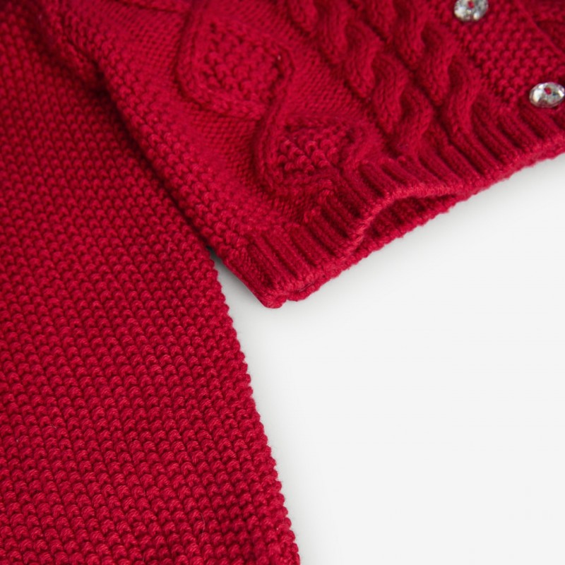 BOBOLI Червена жилетка "SCARLET AND GRAY" за момиче
