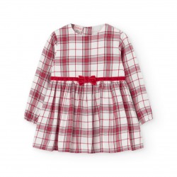 BOBOLI Карирана рокля "SCARLET AND GRAY" за момиче 