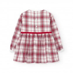 BOBOLI Карирана рокля "SCARLET AND GRAY" за момиче 