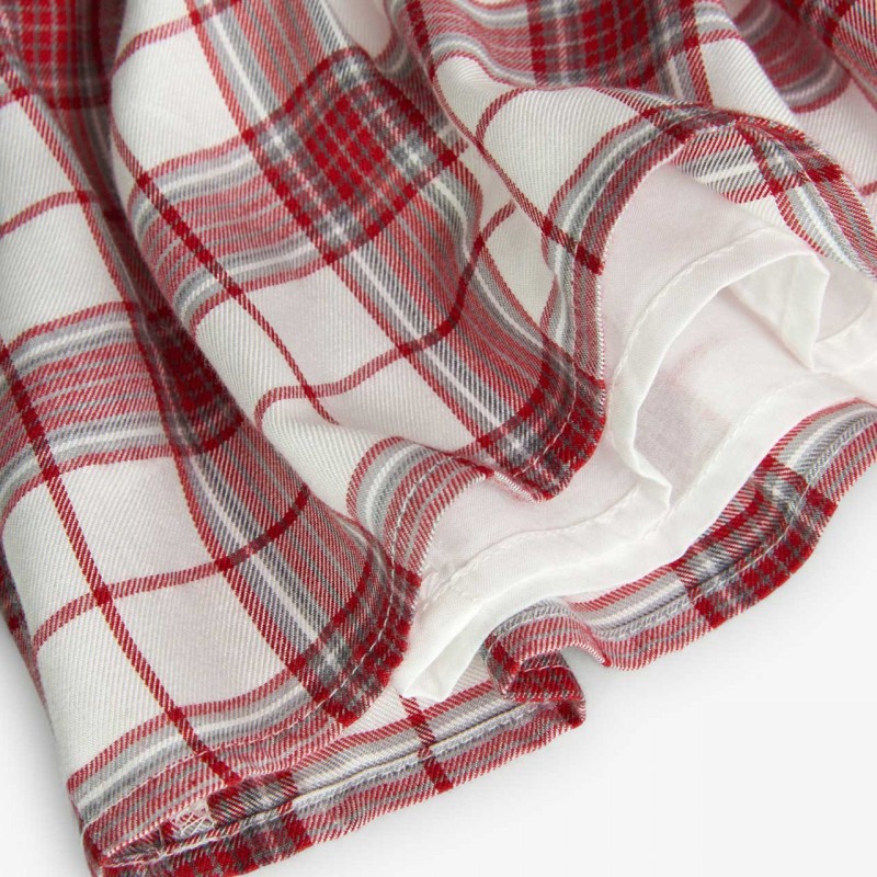 BOBOLI Карирана рокля "SCARLET AND GRAY" за момиче