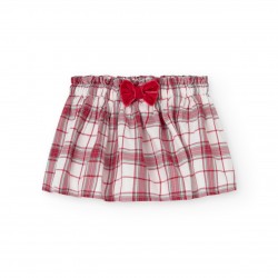 BOBOLI Карирана пола "SCARLET AND GRAY" за момиче 