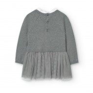 BOBOLI Сива рокля "SCARLET AND GRAY" за момиче 