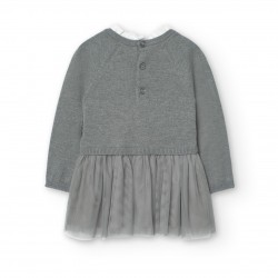 BOBOLI Сива рокля "SCARLET AND GRAY" за момиче 