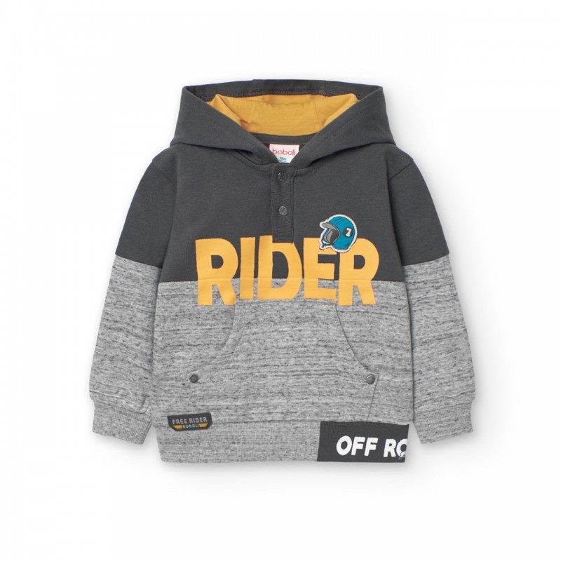 BOBOLI Сив суитшърт "FREE RIDER" за момче