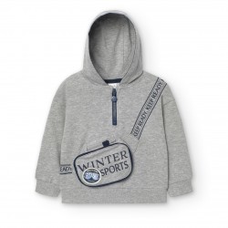 BOBOLI Сив суитшърт "SNOW HIKE" за момче 