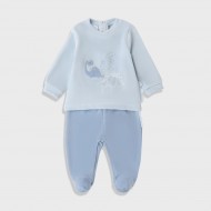 iDO Mini Син комплект 2 части "DINO" за бебе момче 