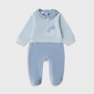 iDO Mini Син ромпър "HUG DINO" за бебе момче 