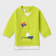 iDO Mini Зелена блуза "BEAR" за бебе момче