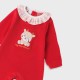 iDO Mini Червен ромпър "MY FIRST CHRISTMAS" за бебе момиче