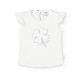 BOBOLI Бяла тениска "CLOVER" за момиче