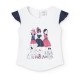 BOBOLI Бяла тениска "GIRLS" за момиче