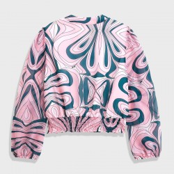 GUESS Шифонена розова блуза за момиче
