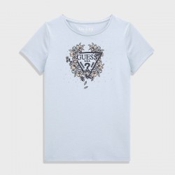 GUESS Светлосиня тениска "SPRING FLOWERS" за момиче 