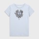 GUESS Светлосиня тениска "SPRING FLOWERS" за момиче