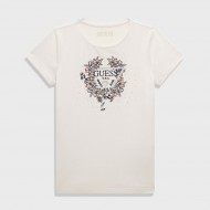GUESS Бяла тениска "SPRING FLOWERS" за момиче 
