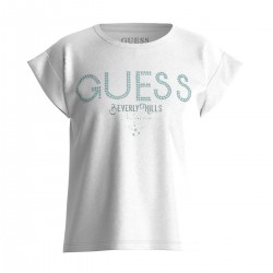 GUESS Бяла тениска "BEVERLY HILLS" за момиче 