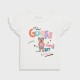 GUESS Бяла тениска "GAME SET MATCH" за бебе момиче