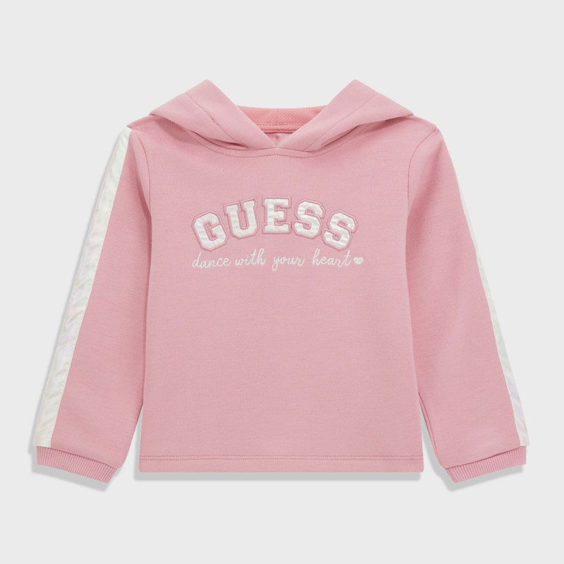 GUESS Розов худи с качулка за момиче