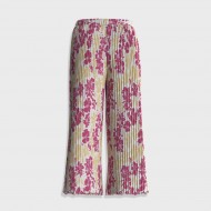 GUESS Рипсен панталон с флорални мотиви за момиче 