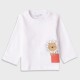 iDo Mini Бяла блуза "HAPPY LION" за бебе момче