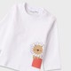 iDo Mini Бяла блуза "HAPPY LION" за бебе момче