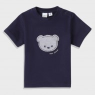 iDO Mini Тъмносиня тениска "WHITE BEAR" за бебе момче 