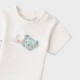 iDO Mini Тениска в цвят крем "SMILE" за бебе момче