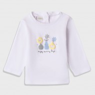 iDO Mini Бяла блуза "ENJOY SUMMER DAYS" за бебе момиче 
