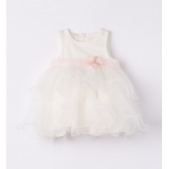iDO Mini Бяла рокля "WHITE BEAUTY" за бебе момиче 
