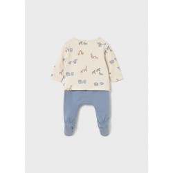 Mayoral комплект от 2 части с щампа на животни в синьо