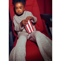 Mayoral комплект 2 части за момиче в бежово с блясък и панделка