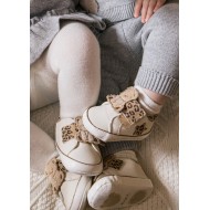 Mayoral кремави буйки с леопардови детайли и мече за бебе момиче