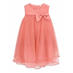 GUESS рокля за момиче в розово с панделка