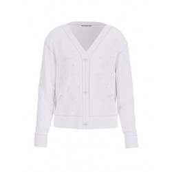 GUESS момиче бяла жилетка с бродерия