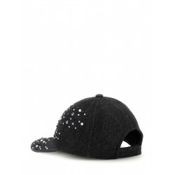 GUESS момиче черна дънкова шапка с камъни