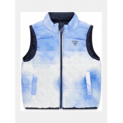 GUESS двулицева грейка за момче – синьо и тъмносиньо