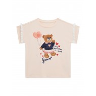 Guess Розова тениска с къс ръкав момиче
