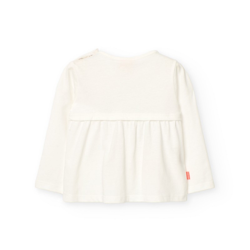 Boboli Бяла блуза с дълги ръкави момиче