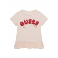 Guess Розова тениска с къс ръкав момиче